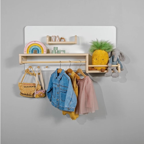 Alpaka Kaia Hanging Shelf White Oak Effect 90x21.5x45cm Baby